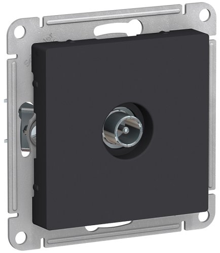 Розетка TV Оконечная без рамки Systeme Electric AtlasDesign 1-м. карбон фото Розетка TV Оконечная без рамки Systeme Electric AtlasDesign 1-м. карбон картинка